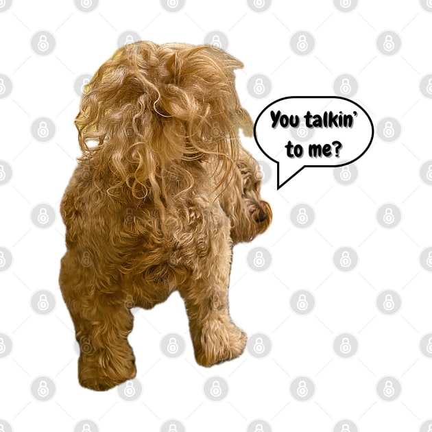 Talk to the tail!  Doodle dog with attitude. by Doodle and Things