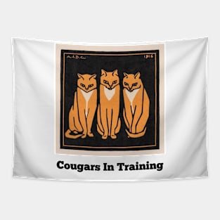 Cougars In Training Tapestry