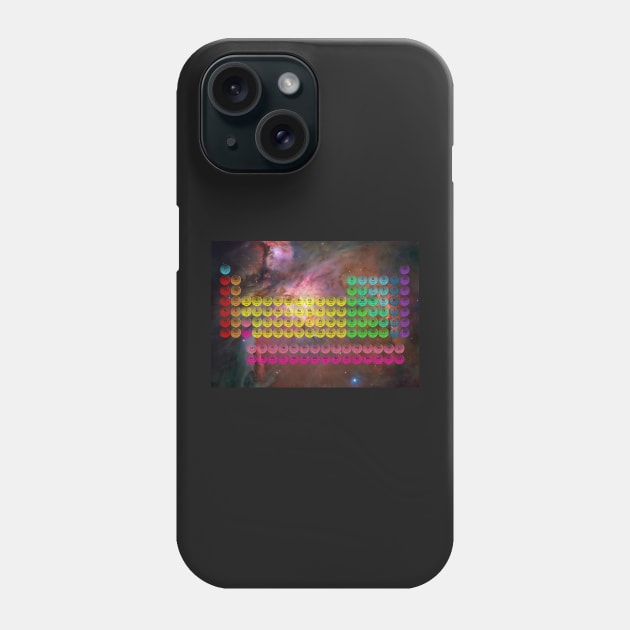 Orion Nebula Periodic Table Phone Case by sciencenotes