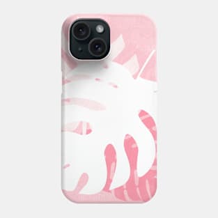 Monstera Leaves In Pink A Modern Botanical Design Phone Case