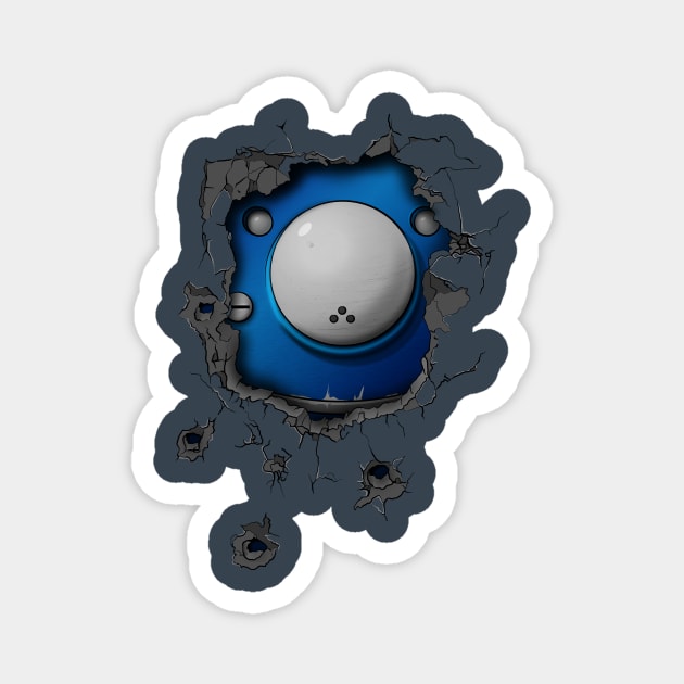 Bullet-riddled wall - Tachikoma Magnet by heavyplasma