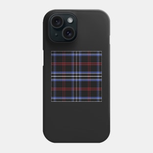 Blue and black pattern Scottish tartan Phone Case