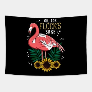 Flamingo Oh for Flocks Sake Bird Lover Tapestry