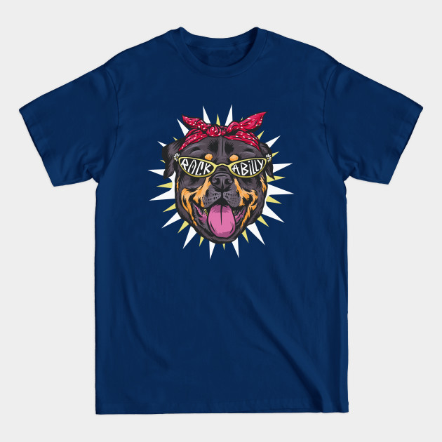 Disover Rockabilly Rottweiler Dog - Street Style - T-Shirt