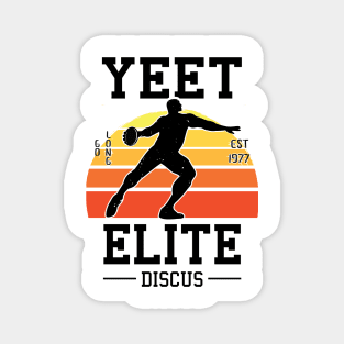 Yeet Elite Discus Athlete Retro Track N Field Athlete Magnet