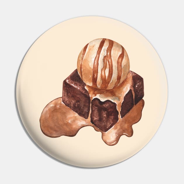Chocolate brownie with ice cream Pin by Flowersforbear