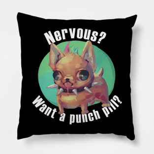 PUNCH PILL (BLACK BG) Pillow