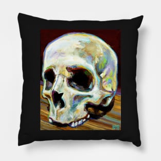 Spooky Gothic Skull by Robert Phelps Pillow