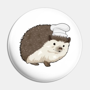 Hedgehog Cook Chef hat Pin