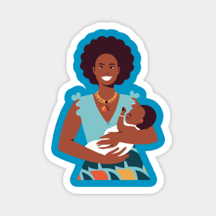 Afrocentric Mother And Baby Magnet