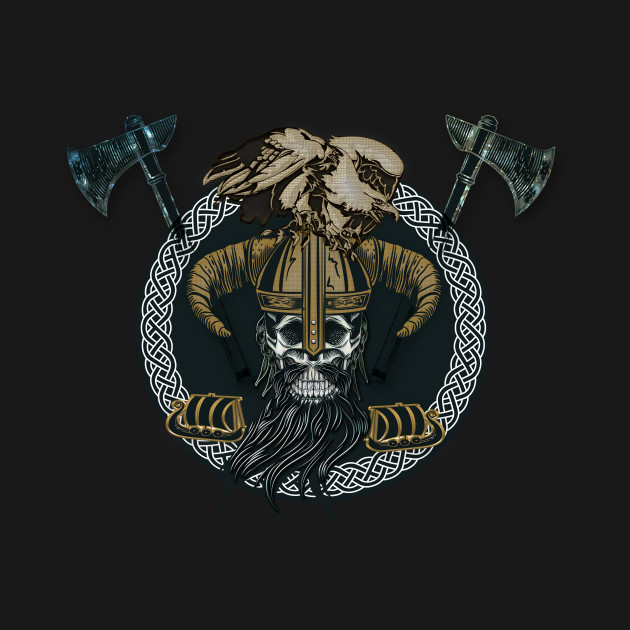 Awesome viking skull with eagle by Nicky2342