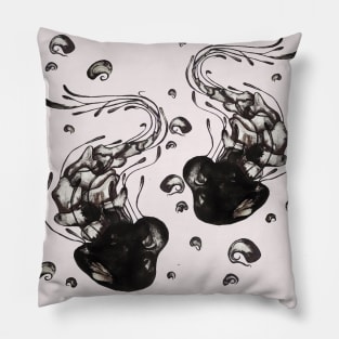 jellyfish ink drawing Pillow