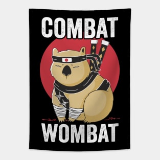 Combat Wombat Funny Tapestry