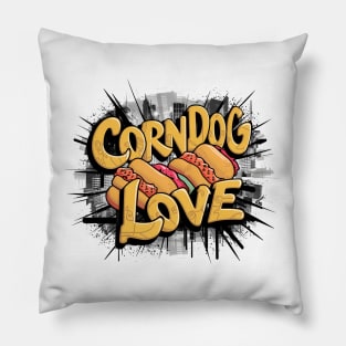 Corndog Love Design Pillow