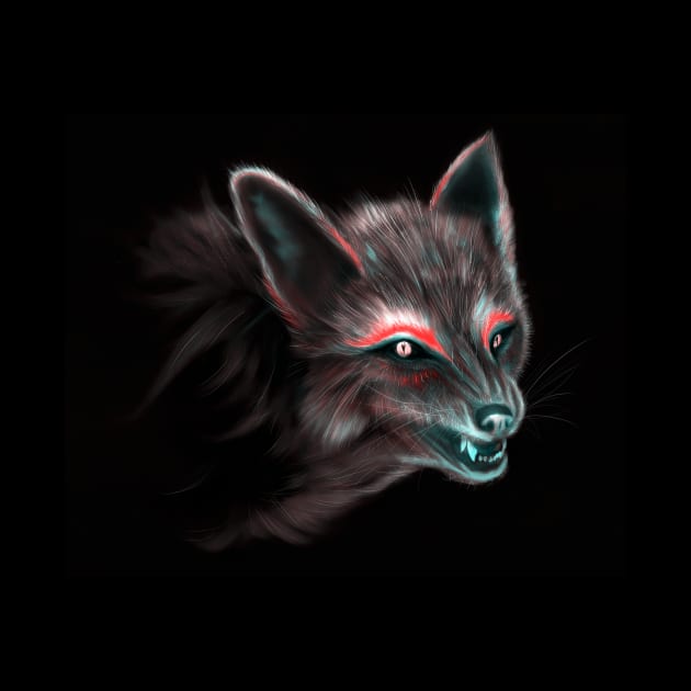 Neon Fox War Paint by Jarrodjvandenberg