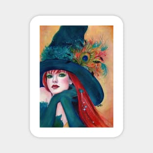 Pia Dora Halloween Witch by Renee Lavoie Magnet