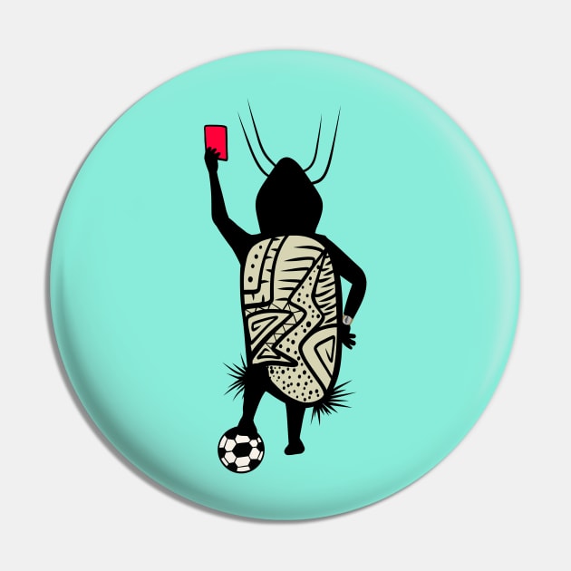 Football Referee Cave Person With Red Card Pin by Caving Designs