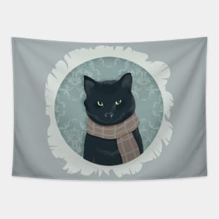 Sniffly Cat Portrait Tapestry