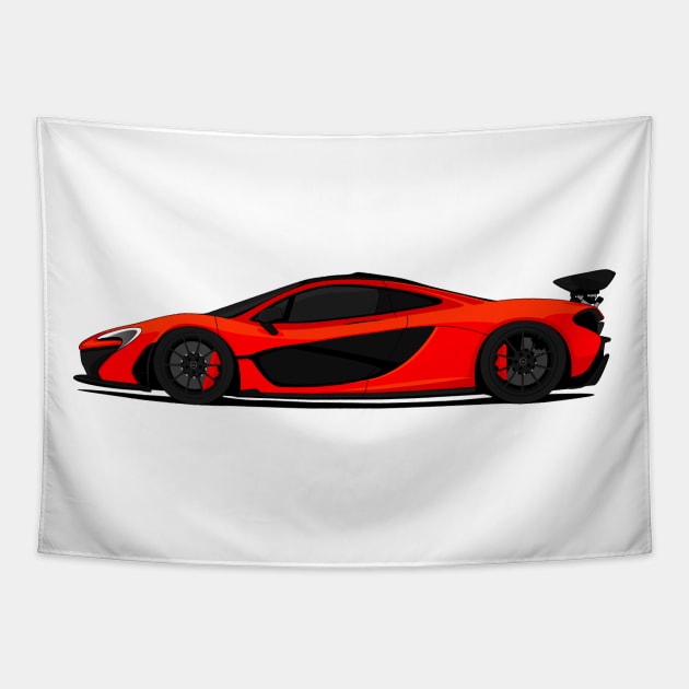 MCLAREN P1 RED Tapestry by VENZ0LIC