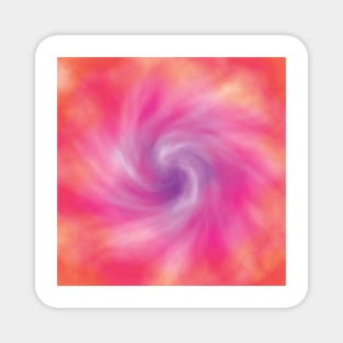 Pink, purple and orange tie dye effect Magnet