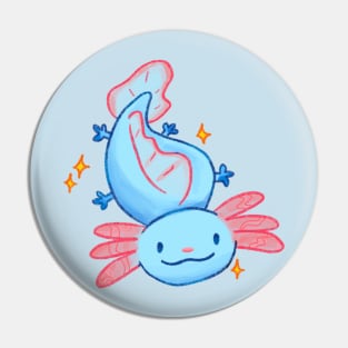 Blue and pink axolotl Sobre Alba Pin