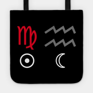 Virgo Sun Aquarius Moon Zodiac Sign Tote