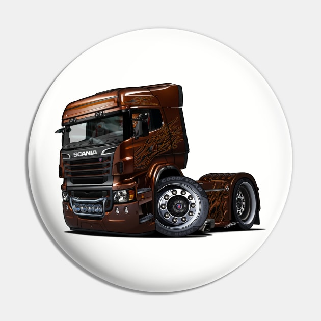 Scania V8 Black Amber 1/100 Pin by RCJM_Cartoons