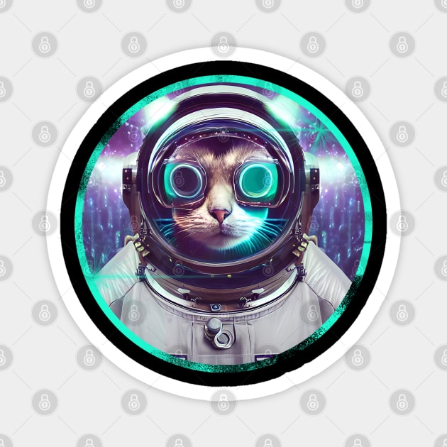 Astronaut Cat Magnet by FerMinem