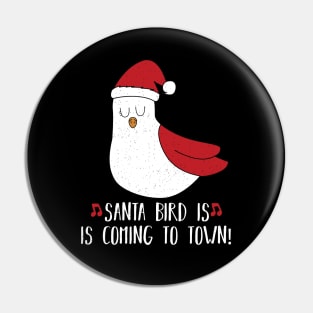 funny christmas santa bird Pin