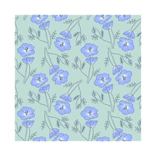 Nemophila flowers pattern T-Shirt