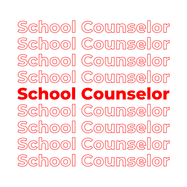 School Counselor - repeating text red by PerlerTricks
