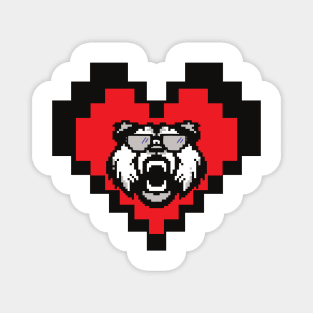 Pixel panda bear Magnet