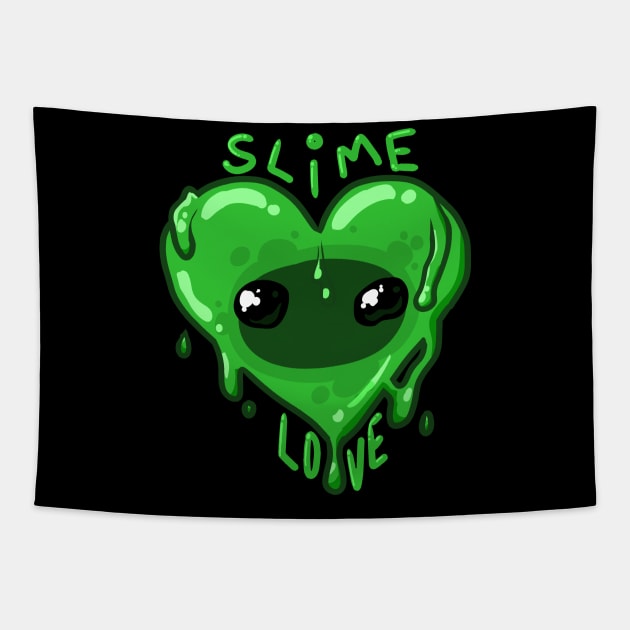 Slime Love Tapestry by MizDraws