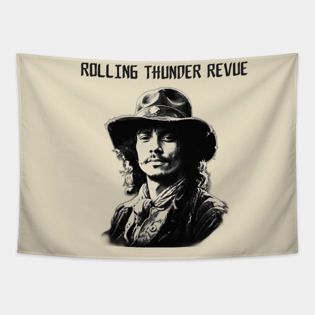 Rolling Thunder Revue Tapestry by Moulezitouna