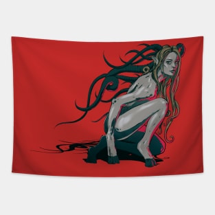 goat queen! shub niggurath Tapestry