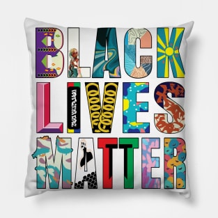 Black Lives Matter Street Mural Pillow