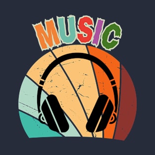 Music Headset Graphic T-Shirt