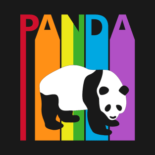 Cute Animal Rainbow Panda T-Shirt