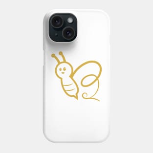 B initials in bee shape logo and vector icon Phone Case