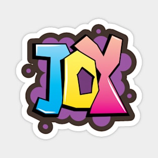 Joy graffiti positive words Magnet