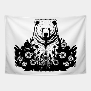 Polar Bear Artwork Illustration Tapestry