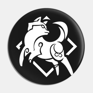 Genshin Impact Gorou Emblem - White Pin