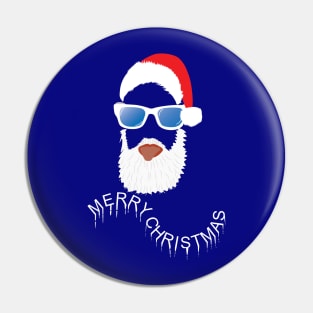 Cute Santa Claus with Merry Christmas text Pin