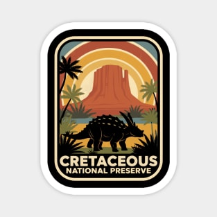 OCT-70 Cretaceous National Preserve Vintage Dinosaur Park (Transparent) Magnet
