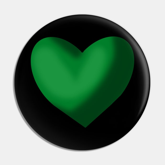 Green Heart Pin by TheQueerPotato