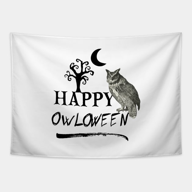 Halloween Owl Tapestry by Biophilia