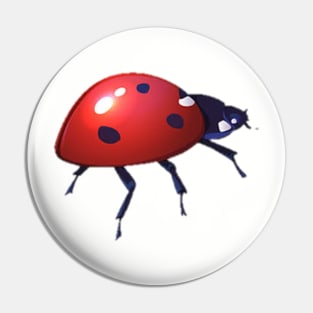 Red black beetle Pin