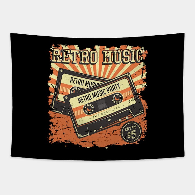 Retro Music Tapestry by FashionFuture