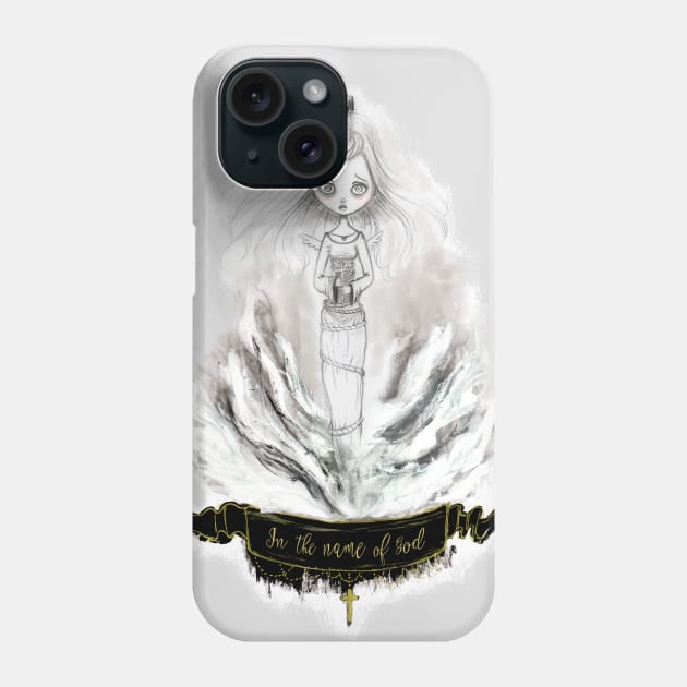 Joan of arc witch Phone Case by mapetitepoupee