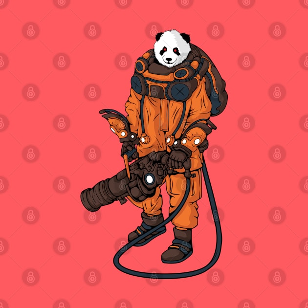 Panda astronaut illustration by Mako Design 